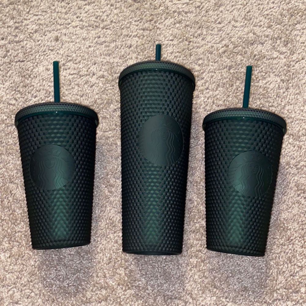 STARBUCKS GREEN STUDDED TUMBLER